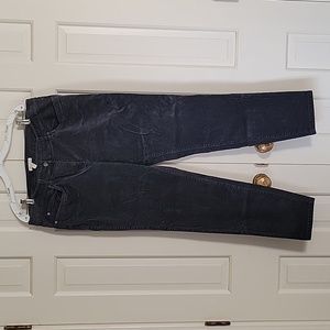 Eileen Fisher gray corduroy bootcut pants sz 16 Fall Winter
